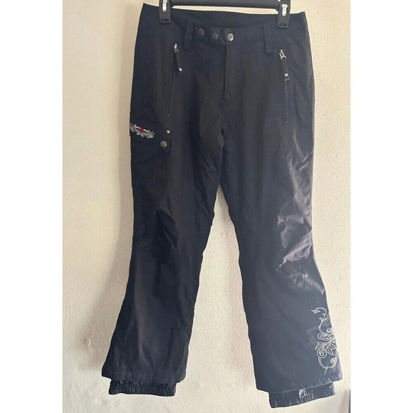 Kemper Snow Ski Pants Black Snowboarding Lined Size Small - Picture 1 of 10